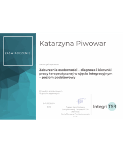 Zaburzenia osobowości I